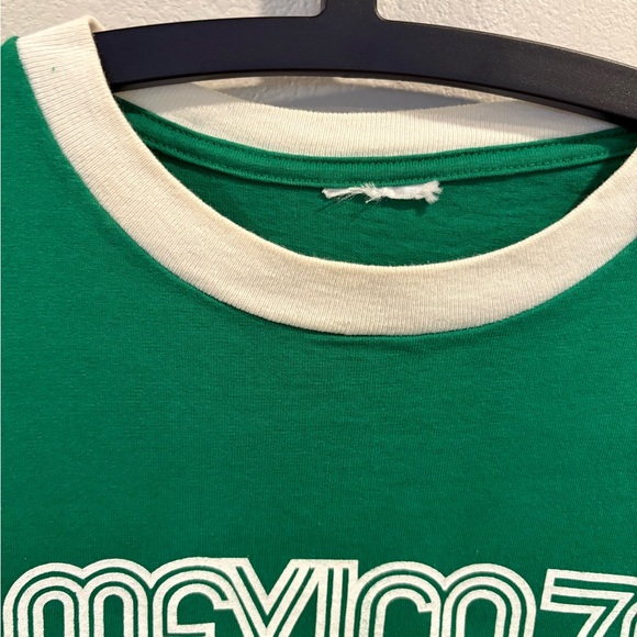 Mexico '70 World Cup Commemorative Soccer Cutoff Cropped T-shirt Size Large - Picture 3 of 11